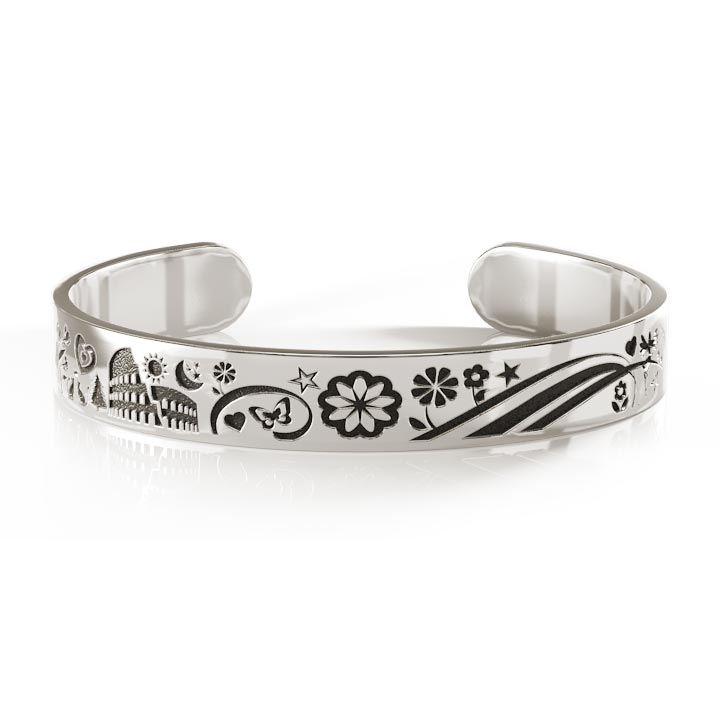 Bracciale Fotografico Personalizzato TWSIT Con Proiezione – Gioiello In Acciaio Inox Con Foto E Scritta 'Ti Amo' In 100 Lingue